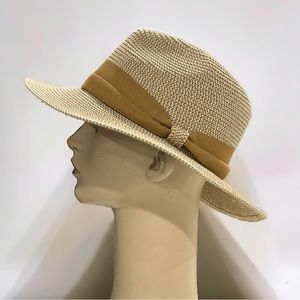 Woven Wide Brim Fedora